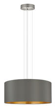 Eglo 31608A - 3x60W Pendant w/ Satin Nickel Finish & Cappucino &  Gold Shade