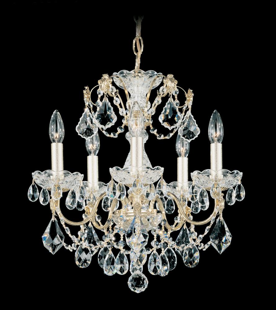 Century 5 Light 120V Chandelier in Black Pearl with Heritage Handcut Crystal