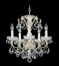 Schonbek 1870 1704-23 - Century 5 Light 120V Chandelier in Polished Silver with Heritage Handcut Crystal