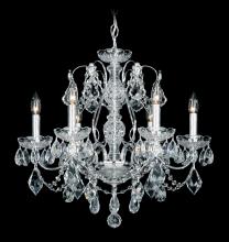 Schonbek 1870 1705-51 - Century 6 Light 120V Chandelier in Black  with Heritage Handcut Crystal