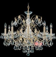 Schonbek 1870 1709-23 - Century 9 Light 120V Chandelier in Etruscan Gold with Heritage Handcut Crystal