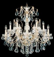 Schonbek 1870 1712-40 - Century 12 Light 120V Chandelier in Polished Silver with Heritage Handcut Crystal