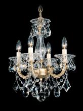 Schonbek 1870 5344-83S - La Scala 4 Light 120V Chandelier in Florentine Bronze with Clear Crystals from Swarovski