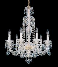 Schonbek 1870 2996-40H - Sterling 9 Light 120V Chandelier in Polished Silver with Clear Heritage Handcut Crystal