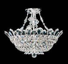 Schonbek 1870 5796H - Trilliane 8 Light 120V Semi-Flush Mount in Polished Stainless Steel with Heritage Handcut Crystal