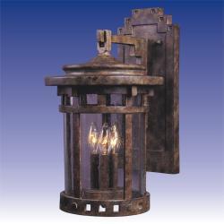 Three Light Seedy Glass Wall Lantern