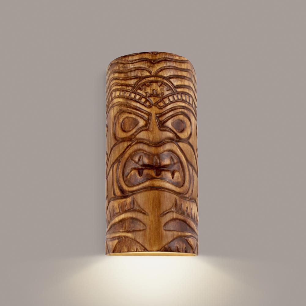 Tiki Downlight Wall Sconce Amber Palm