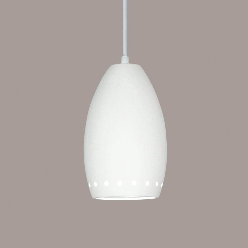 Grenada Pendant: Fog (Black Cord & Canopy)