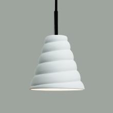 A-19 MP12-MB1-BCC - Vortex Mini Pendant: Ivory Black Marble (Black Cord & Canopy)