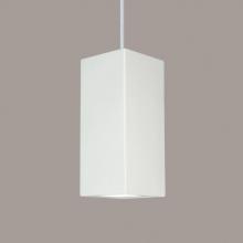 A-19 P1802-A29-WCC - Gran Timor Pendant: Monaco Red (White Cord & Canopy)