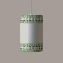 A-19 PM20301-MI-WCC-1LEDE26 - Borders Pendant Mint Green (White Cord & Canopy)