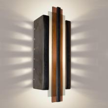 A-19 RE113-GM-RW-WET - Empire Wall Sconce Gunmetal and Rosewood (Outdoor/WET Location)