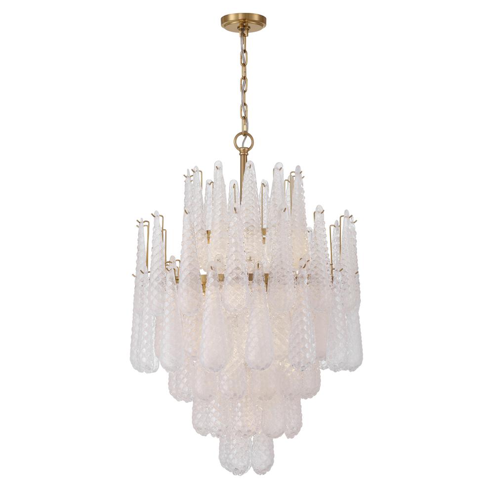 Ollie 16 Light Aged Brass Chandelier