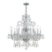 Crystorama 5008-CH-CL-MWP - Traditional Crystal 8 Light Hand Cut Crystal Polished Chrome Chandelier