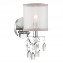 Crystorama 5621-CH - Hampton 1 Light Polished Chrome Sconce