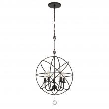 Crystorama 9224-EB - Solaris 5 Light English Bronze Mini Chandelier