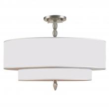 Crystorama 9507-SN_CEILING - Luxo 5 Light Satin Nickel Semi Flush Mount