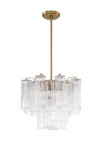 Crystorama ADD-300-AG-CL - Addis 4 Light Aged Brass Chandelier