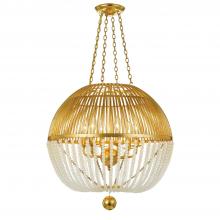 Crystorama DUV-626-GA - Duval 6 Light Antique Gold Chandelier