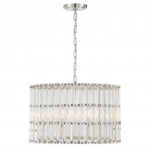 Crystorama ELL-B3006-PN - Libby Langdon Elliot 6 Light Polished Nickel Chandelier