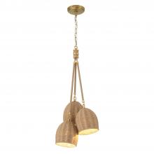 Crystorama JAC-10507-SG - Jace 3 Light Soft Gold Pendant