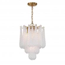 Crystorama OLL-6004-AG-CL - Ollie 4 Light Aged Brass Pendant