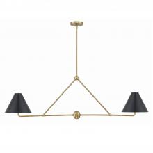 Crystorama XAV-B9307-VG - Xavier 4 Light Vibrant Gold Linear Chandelier