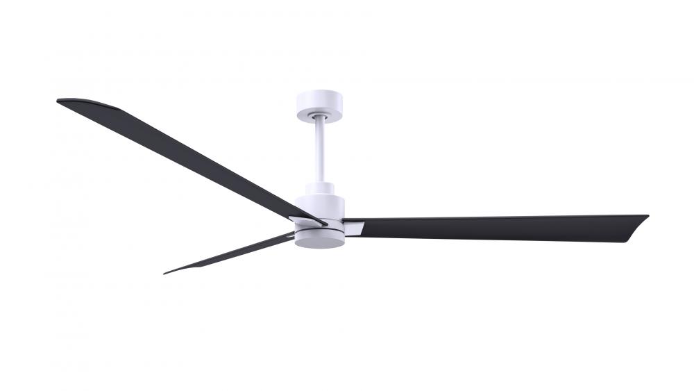 Alessandra 3-blade transitional ceiling fan in matte white finish with matte black blades. Optimiz