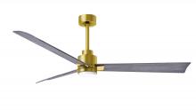 Matthews Fan Company AKLK-BRBR-BW-56 - Alessandra 3-blade transitional ceiling fan in brushed brass finish with Barn Wood blades. Optimiz