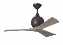 Matthews Fan Company IR3-TB-GA-42 - Irene-3 three-blade paddle fan in Textured Bronze finish with 42" gray ash tone blades.