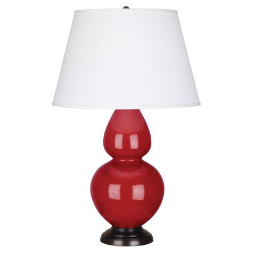 Ruby Red Double Gourd Table Lamp