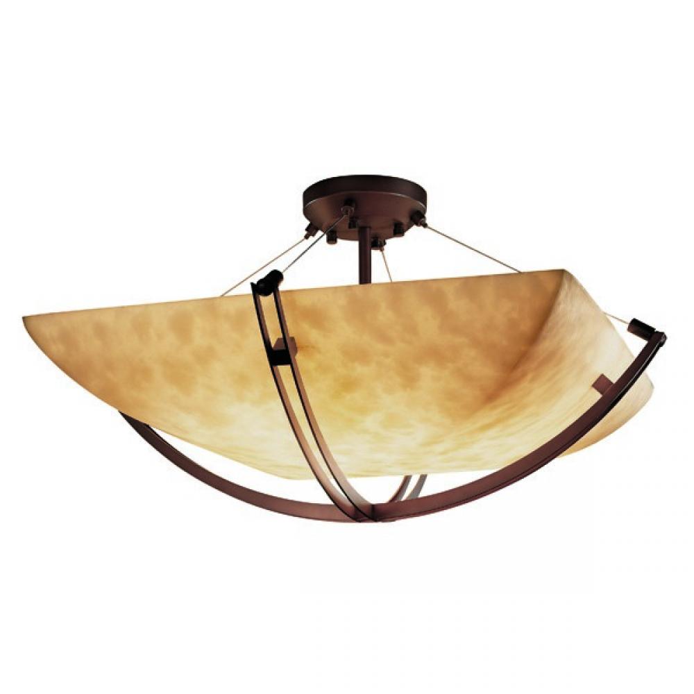 36" Semi-Flush Bowl w/ Crossbar