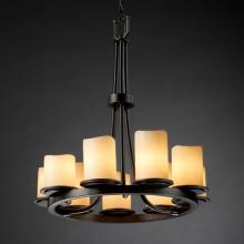 Justice Design Group CNDL-8766-14-CREM-NCKL - Dakota 9-Light Ring Chandelier