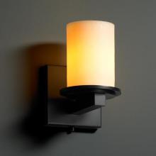 Justice Design Group CNDL-8771-14-CREM-MBLK - Dakota 1-Light Wall Sconce