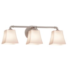 Justice Design Group FSN-8463-40-OPAL-NCKL - Bronx 3-Light Bath Bar