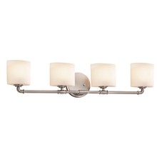 Justice Design Group FSN-8464-30-OPAL-NCKL - Bronx 4-Light Bath Bar