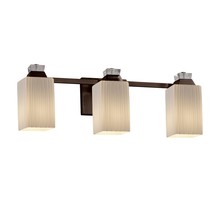 Justice Design Group FSN-8473-15-RBON-DBRZ - Ardent 3-Light Bath Bar