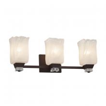 Justice Design Group GLA-8473-26-WHTW-DBRZ - Ardent 3-Light Bath Bar