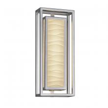 Justice Design Group PNA-7524W-WAVE-NCKL - Summit Large 1-Light LED Outdoor Wall Sconce