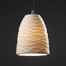 Justice Design Group POR-8815-10-WAVE-MBLK-RIGID - Mini 1-Light Pendant