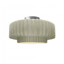 Justice Design Group CER-6373-CKC-NCKL-LED1-700 - Medium Tier Pleated LED Semi-Flush