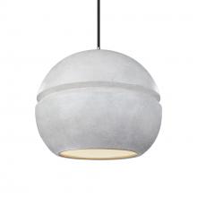 Justice Design Group CER-6415-CONC-CROM-BKCD - Large Sphere 1-Light Pendant