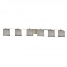 Justice Design Group FAB-8446-30-GRAY-NCKL-LED6-4200 - Era 6-Light LED Bath Bar