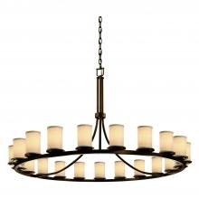 Justice Design Group FAB-8716-10-CREM-DBRZ-LED21-14700 - Dakota 21-Light 1-Tier Ring LED Chandelier