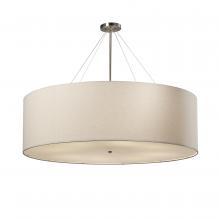 Justice Design Group FAB-9599-WHTE-NCKL - Classic 60" Drum Pendant