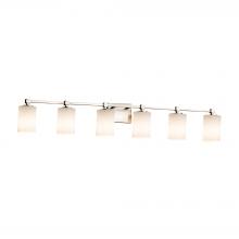 Justice Design Group FSN-8426-10-OPAL-NCKL - Tetra 6-Light Bath Bar