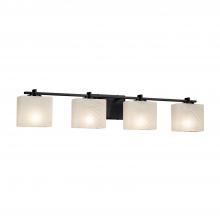 Justice Design Group FSN-8444-55-WEVE-MBLK - Era 4-Light Bath Bar