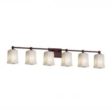 Justice Design Group GLA-8426-26-WHTW-DBRZ - Tetra 6-Light Bath Bar