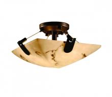 Justice Design Group FAL-9610-25-NCKL - 14" Semi-Flush Bowl w/ U-Clips