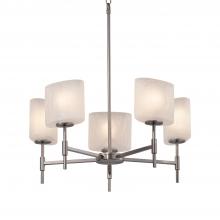 Justice Design Group FSN-8410-30-FRCR-NCKL-LED5-3500 - Union 5-Light LED Chandelier